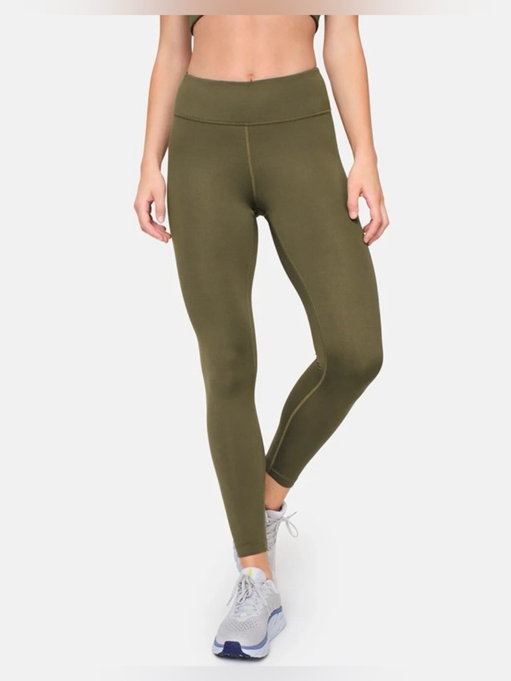 Outdoor Voices Olive Green Active High-Rise Leggings
